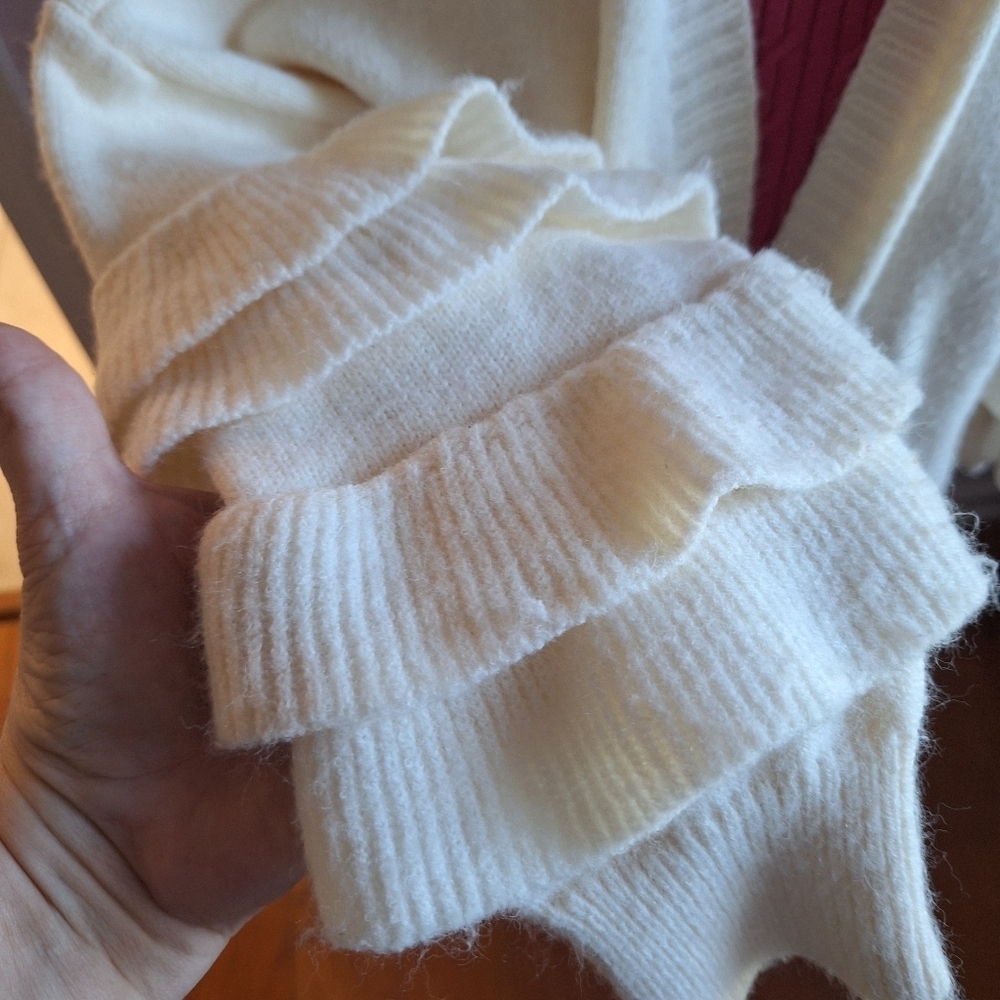Fashion Nova Cream Knitted Cardigan Sweater - Picture 11 of 16